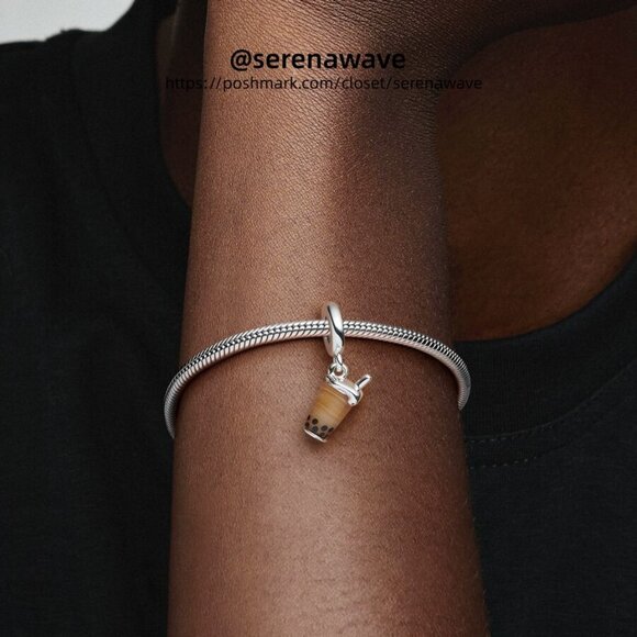 Pandora Murano Glass Bubble Tea Dangle Charm - Picture 5 of 5